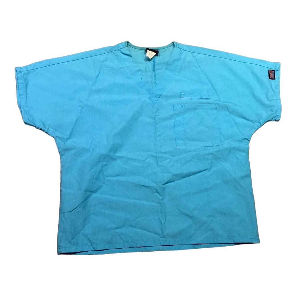 Cherokee Workwear Originals Unisex V-Neck Scrub Top – Turquoise XS